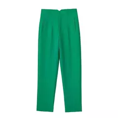 Imagem do TRAF-Calças de escritório de cintura alta femininas, calças formais de escritório, calças lápis, pretas, rosa, brancas para senhoras, moda