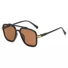 Dropshipping retro nova chegada moda tony stark tons óculos de sol vintage quadrado metal quadro feminino masculino gafas de sol