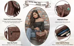 Celela design original bolsa de ombro para as mulheres couro do plutônio luxo embreagem designer bolsas ocidental bolsa franja saco do mensageiro - Wolf Magazine