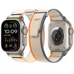 Pulseira de Nylon para Apple Watch, Pulseira Respirável, Ultra 2, 49mm, Série 9, 8, 7, 45mm, 41mm, Esportes para iWatch 6, 5, 4, 3, SE, 44 milímetros, 40 milímetros, 42 milímetros - loja online
