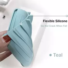 Imagem do Dreno De Prato De Sabão De Silicone Para Banheiro, Cremalheira De Banho, Bancada De Cozinha, Bandeja De Secagem De Esponja