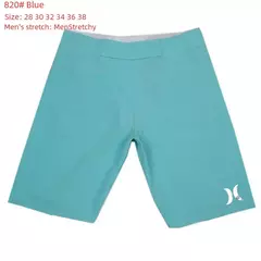 Calça de praia elástica de secagem rápida masculina, shorts de surf 3D, esporte casual de competição, fibra estilo urbano, quatro vias na internet