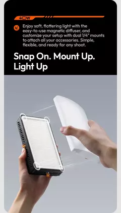 Ulanzi P40 RGB / P40 Bi 40W Luz de vídeo portátil com ventilador de resfriamento para fotografia Vlog ao vivo - comprar online