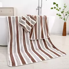 Imagem do Conjunto de toalha de banho macio e absorvente, Toalhas aconchegantes para uso diário, Toalha de rosto grosso para pele sensível