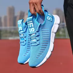 Tênis leves casuais para homens, sapatos esportivos respiráveis, tênis de corrida ao ar livre, tênis de corrida na internet