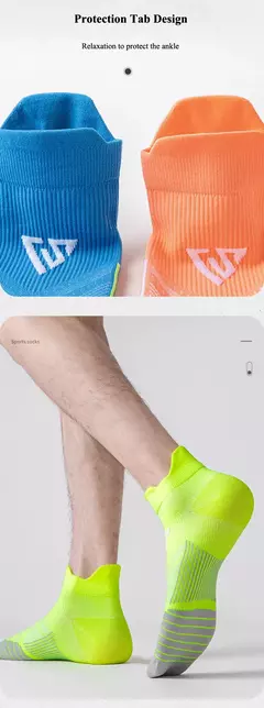 Meias de verão para homens e mulheres, meias de tornozelo, esportes fitness, secagem rápida, absorção de suor, respirável, anti-fricção, maratona na internet