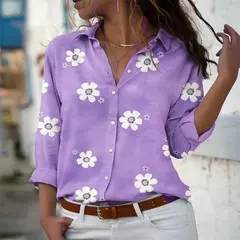 Camisa havaiana de mangas compridas para senhoras, roupas de praia ao ar livre para férias, quintal super grande 6XL, moda feminina, explosão, 2024 - Wolf Magazine