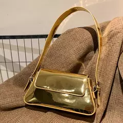 Bolsa de axila a laser prateada para mulheres, bolsa de ombro, alça superior, bolsa feminina, marca designer, luxo, chique na internet