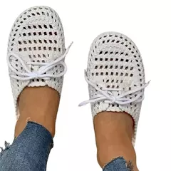 Sapatos de praia femininos, oco, respirável, chinelos femininos com cordões, sandálias femininas, moda verão, 2023