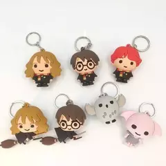PVC 3D Harri Potter Dobby Hermione Granger Coruja Ron LORD VOLDEMORT Quidditch Chaveiro Figuras de Ação Boneca Brinquedos para Crianças