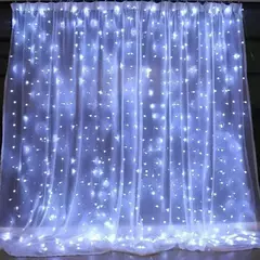 LED Curtain String Light para decoração de casa, feericamente guirlanda, usb remoto, férias, quarto, natal, ano novo, festa de casamento, 8 modos na internet
