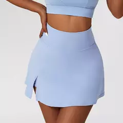 Conjunto de saia de ioga para mulheres, treino de ginástica, sutiã de ombro feminino de cintura alta, sutiã de tênis feminino - Wolf Magazine