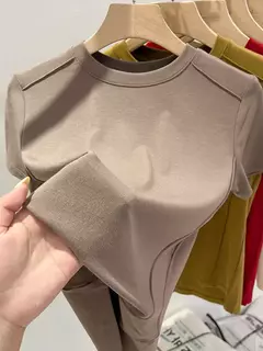 Aossviao verão branco camiseta de algodão feminino de manga curta estudante versátil solto meia manga camiseta harajuku tendência superior - Wolf Magazine