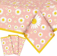 Toalha De Mesa De Flor De Daisy Descartável, Tampa De Mesa De Plástico, Decorações De Festa De Aniversário, Chuveiro De Bebê, Suprimentos De Casamento, Meninas - Wolf Magazine