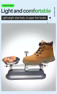 Botas de segurança impermeáveis para homens, Botas de trabalho em aço indestrutível, Anti-Smash, Resistente a facadas, Sapatos de motociclista - comprar online