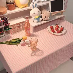 Coreano Xadrez Toalha De Mesa, Tecido Jacquard, Toalha De Mesa, Mat Background, Decoração De Casa, Mesa Moderna Nórdica, Sala De estar, Ins na internet