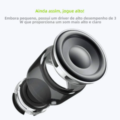 EWA A106 Pro Mini alto-falante Bluetooth com radiador de graves personalizado, IPX7 à prova d'água, alto-falantes super portáteis, estojo de viagem embalado