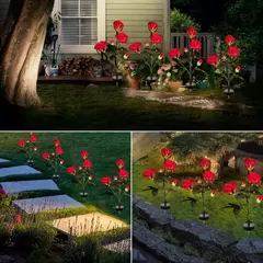 Lâmpada solar com luz led solar, impermeável, linda, para gramado, ao ar livre, jardim, paisagem, decoração de casa na internet