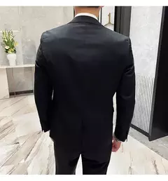 Imagem do Terno de casamento casual de negócios masculino, conjunto de 3 peças, colete e calças masculinas bonitas de banquete, alta qualidade, nova moda, R$ 2020