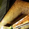 Guirlanda de luz LED ao ar livre para pátio, luzes de Natal, fadas, cortina de luz, rua, casamento, decoração do jardim