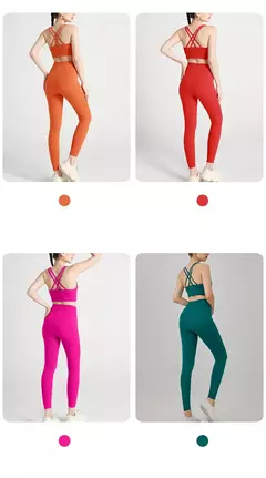 Roupa de ioga feminina de 2 peças, conjunto de treino rápido, roupa de fitness respirável, sutiã e leggings esportivos, roupas fitness, novo, 2024