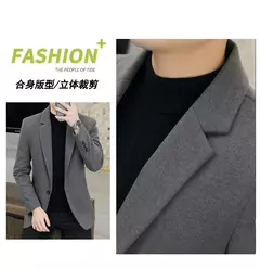 Blazer de Negócios Monocromático, Boutique Fashion Gentleman, Estilo Britânico, Casual Tudo Elegante, Negócios Confortáveis, Carreira Magra, Boutique - comprar online