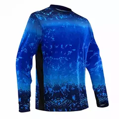 Camisa de pesca de manga comprida masculina, roupa de pesca com proteção UV camisa de secagem rápida para pesca de verão UPF 50 - comprar online