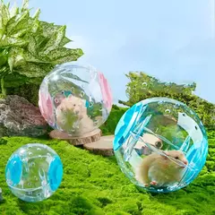 Bola de exercício de hamster transparente, roda de bola de corrida com corda de tração para animais pequenos, suprimentos para animais de estimação 14cm/18/cm na internet