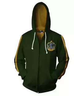 Harried Cosplay College Gryffindor Badge moletom, Camisola com capuz com zíper, Sonserina Hufflepuff Ravenclaw Top, Novo