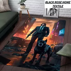 Filme John Wick Tapete antiderrapante, arte da moda, cinema, sala de estar, sof?