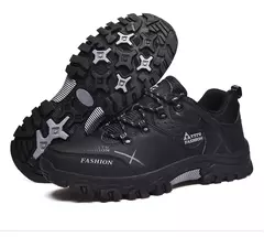 Ténis de couro respirável masculino, sapatos casuais, sapatos de caminhada confortáveis, antiderrapantes, exterior, caminhada, moda, novo - Wolf Magazine