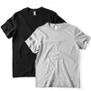 2 pçs cor sólida camiseta 100% algodão masculino feminino branco o-pescoço solto de manga curta modelos básicos all-match t-shirts casal topos preto