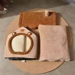 Casa de estimação dobrável para cães extra pequenos, casa lavável do gato, caverna do filhote, sofá-cama, cama removível