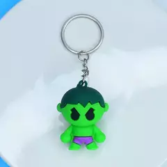 Marvel dos desenhos animados chaveiro homem aranha homem de ferro morcego hulk thor anime vingadores chaveiro figura silicone chave do carro jóias brinquedos presente