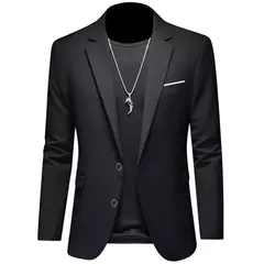 Blazers boutique casuais masculinos, jaqueta monocromática, terno slim fit, casaco de lazer, boutique de moda, novo, 2023 - Wolf Magazine