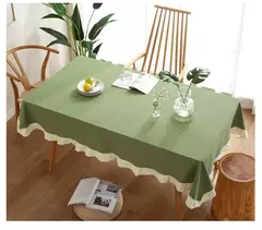 Imagem do Toalha de mesa de algodão, Toalha de mesa branca lavável para festa de casamento Decoração de banquete de jantar
