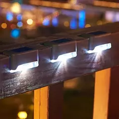 Impermeável LED Solar Stair Light, Jardim ao ar livre Passagem Pátio Terraço Guardrail Step Light, Luz Paisagem, 1 Pc, 4 Pcs, 10 Pcs, 20Pcs - loja online