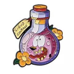 Covarde herói cães esmalte pinos anime figuras emblemas broche de lapela de metal para mochilas broches moda jóias acessórios presentes - Wolf Magazine