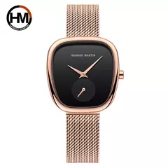 Relógio de pulso de quartzo oval estilo minimalista feminino, barril de vinho, ouro rosa, preto, cronômetro, elegante, 34mm, novo, 2023 - comprar online