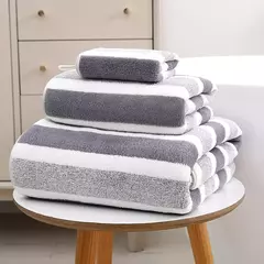 Conjunto de toalha de banho macio e absorvente, Toalhas aconchegantes para uso diário, Toalha de rosto grosso para pele sensível - loja online