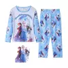 Conjuntos de pijama de 2 peças para meninas, roupas para casa infantil, camisola infantil, roupas Anna e Elsa para crianças, manga comprida e calça