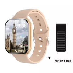 Impermeável Amoled Screen Smart Watch para homens e mulheres, BT Call, NFC, Frequência Cardíaca, Esportes, Fitness, Carregamento sem fio, IWO, Novo, 9, 450mAh - comprar online