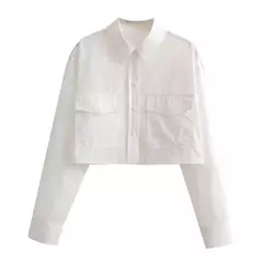 TRAF-camisas popeline soltas para mulheres, manga comprida, blusas femininas com botões, tops chiques, vintage e na moda na internet
