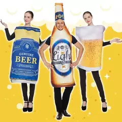 Engraçado cosplay adulto cerveja traje unisex uísque rum garrafa macacões halloween carnaval vestir-se festa desempenho festival - Wolf Magazine