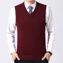 Colete casual de suéter quente masculino, colete confortável, outono e inverno - Wolf Magazine