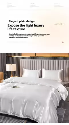 Kuup-Colorido Conjunto de cama, Satin Superfície Duvet Cover, Quilt Cover, pele amigável tecido, Queen e King Size, alta qualidade - comprar online