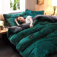 Grossa Monocromática Velvet Duvet Cover, Warm Bedding Set, Double Soft Quilt Cover, Twin Queen e Rei Consolador, Inverno, 220*240 - comprar online