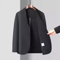 Fato casual ultra fino de seda gelo masculino, casaco pequeno, sem raços, negócio high-end, verão, pequeno, leve, luxo, novo - Wolf Magazine