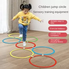 Imagem do Brinquedos esportivos engraçados para treinamento físico infantil, treliça jump ring set, jogo ao ar livre, 10 aros, 10 conectores para brincar no parque, meninos e meninas, novo