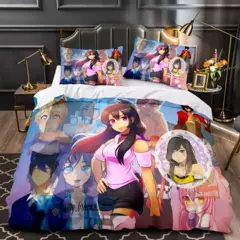 APHMAU-Conjunto de cama impressão Aphmau 3D para adultos e crianças, capa de edredão, solteiro, gêmeo, completo, queen, king size, kawaii, adulto, cama, 035 na internet